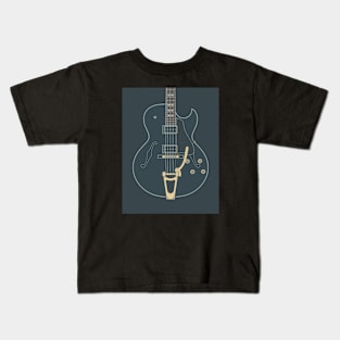 Dark Rock Hollow Body Guitar Kids T-Shirt